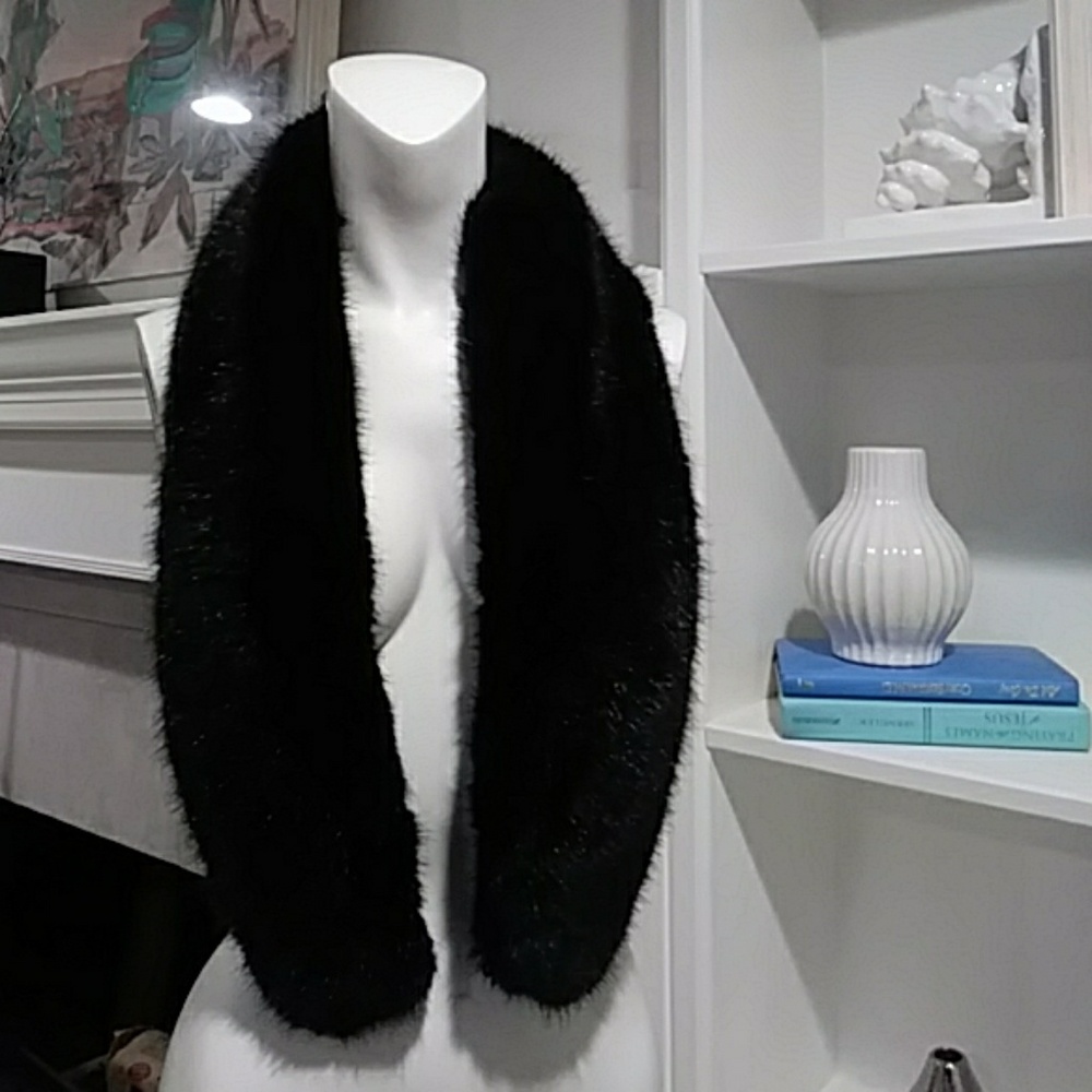 🌼 luxurious mink collar-scarf-wrap - Picture 1 of 7